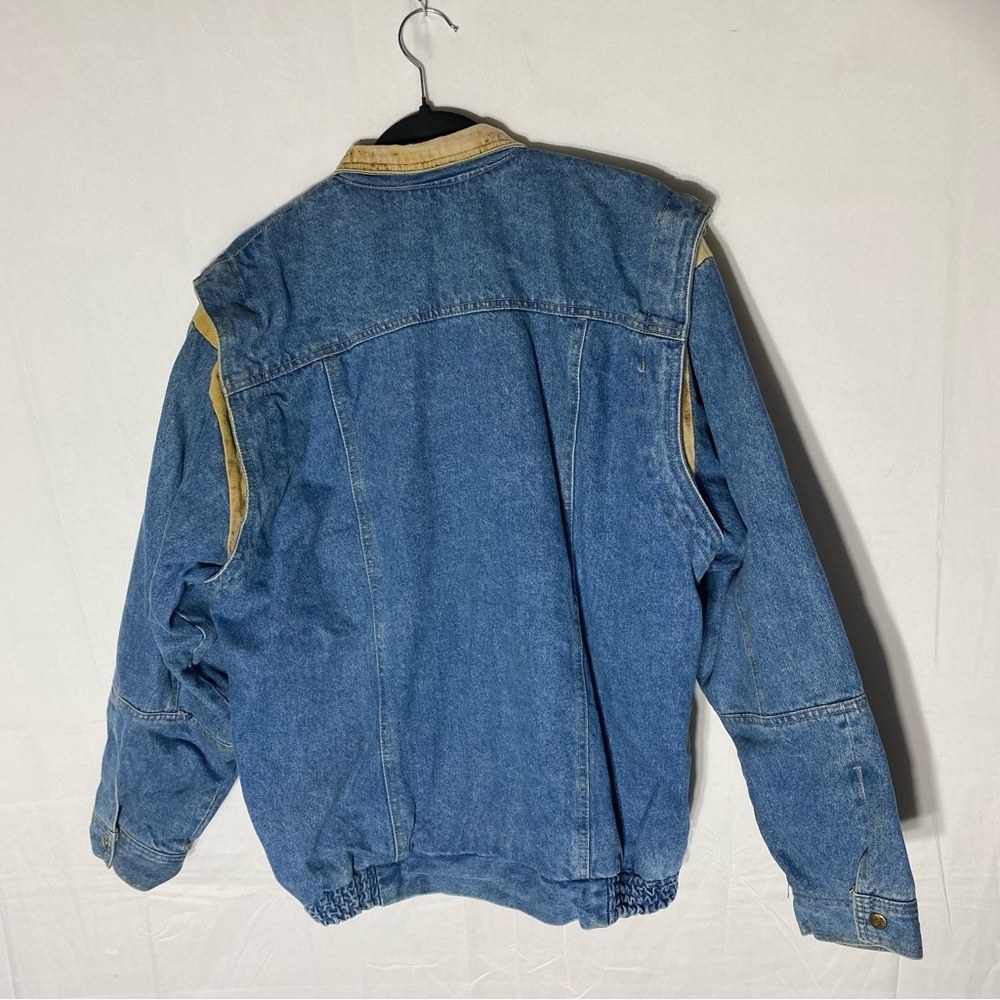 Vintage 80s Blue Jean Oversized Denim Jacket M Dadcore Streetwear Festival Retro - Picture 14 of 15